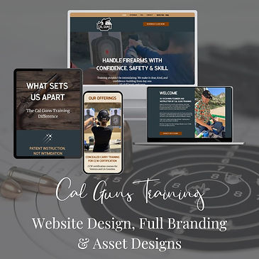 Website and logo design for firearm instructor in Los Angeles and Ventura Counties by Kinship Creative.