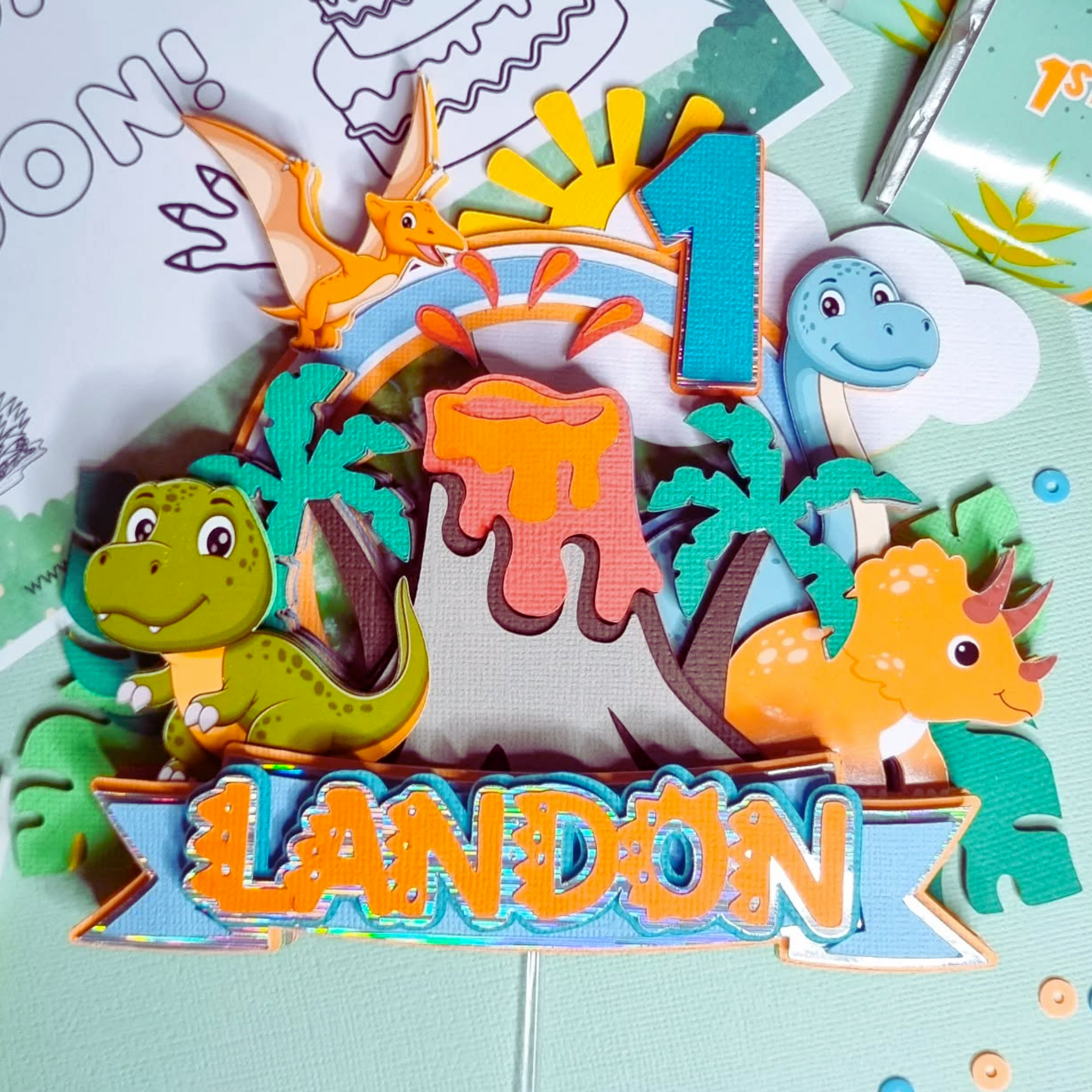 Dinosaur Cake Topper