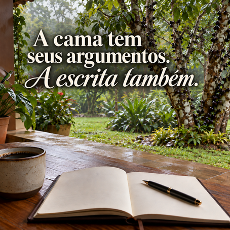 A cama tem seus argumentos. A escrita também.