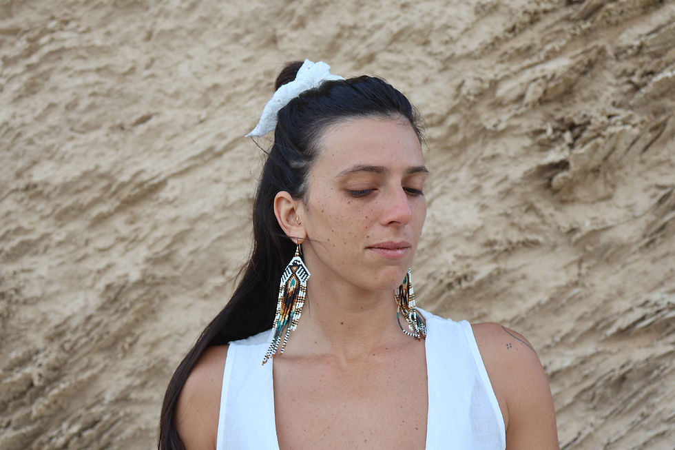 Thumbnail: Eagle Love Beads Earrings