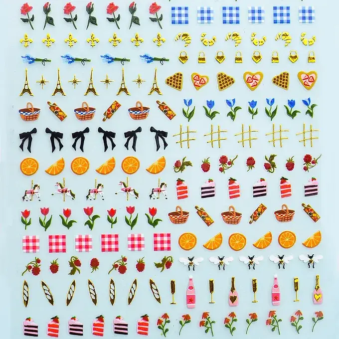 Thumbnail: Nail Art Stickers - Picnic in Paris