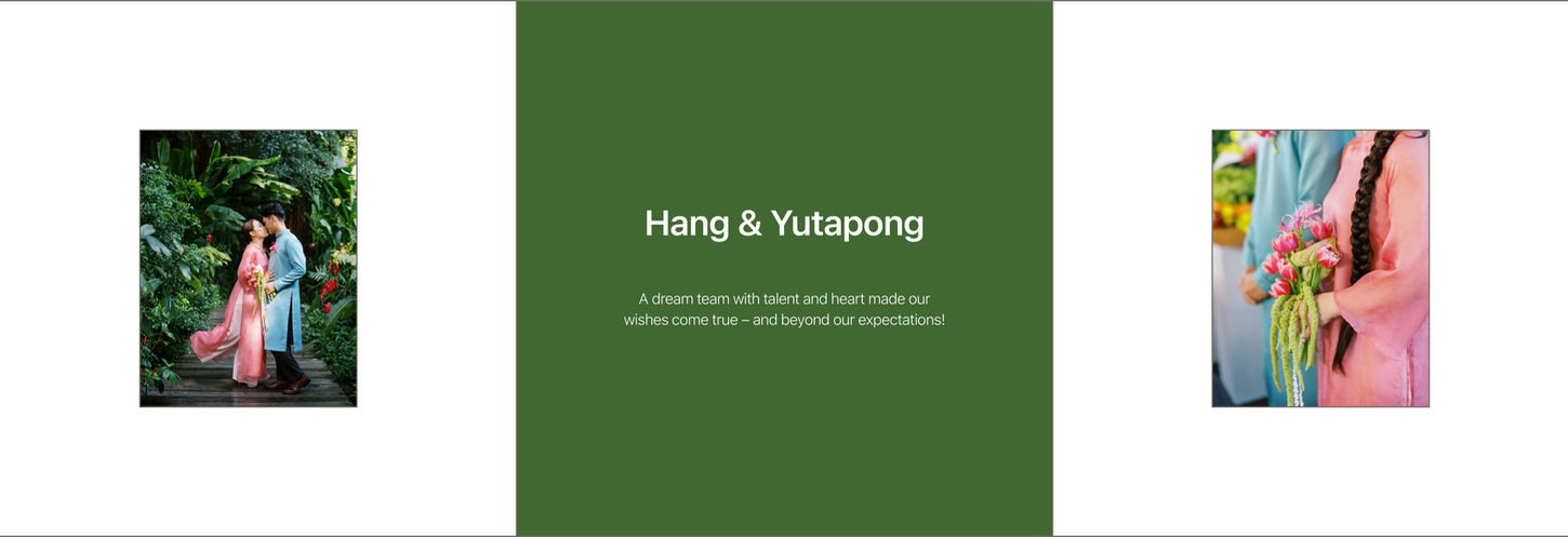 Couple Hang and Yutapong praising The Story Packer dream team for exceeding wedding expectations with talent and heart