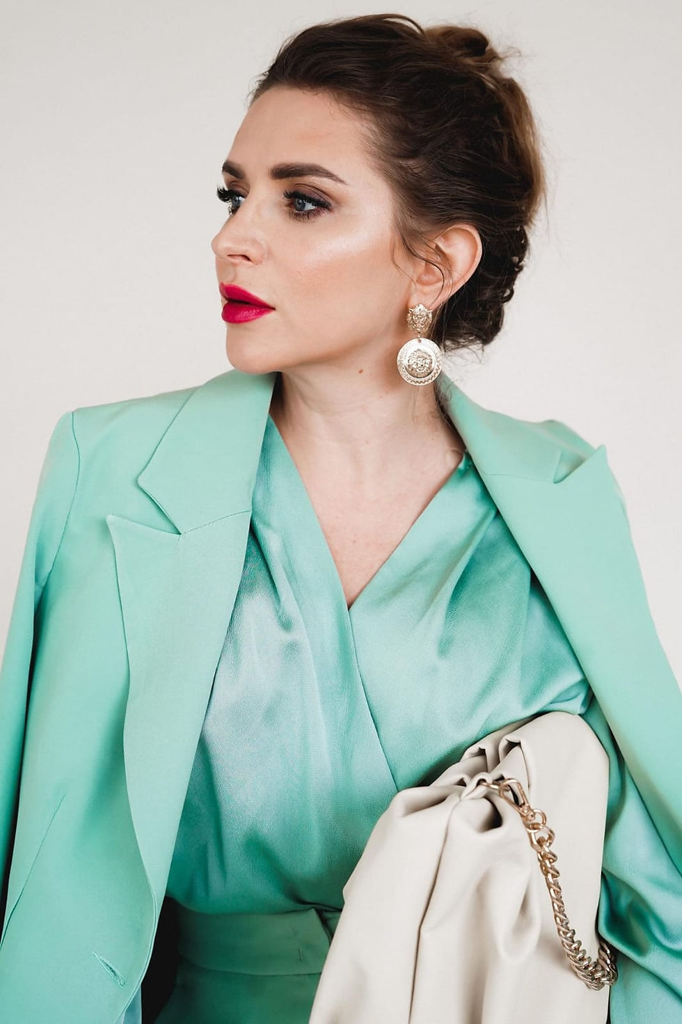 Thumbnail: white leather handbag woman  clutch shop