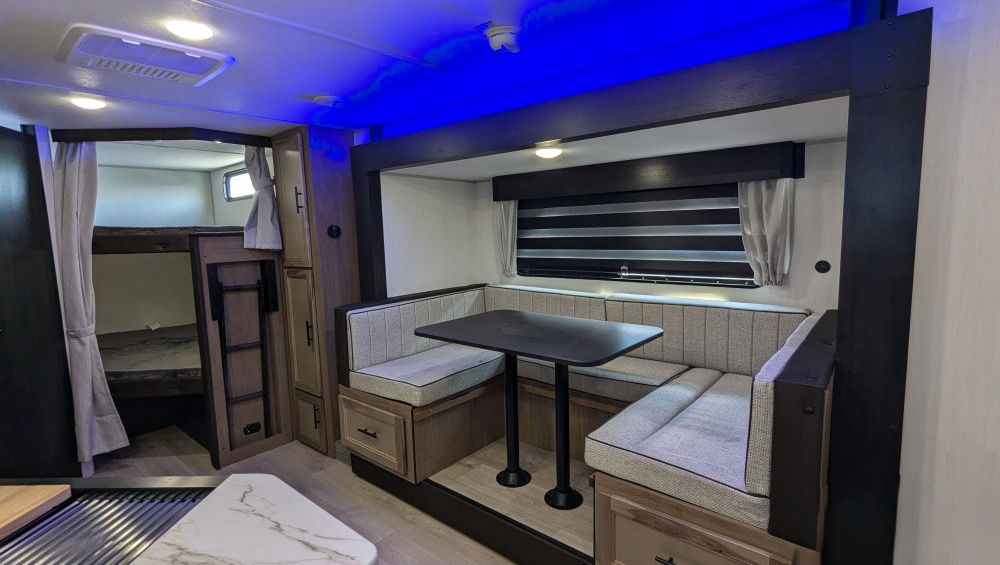 Sugar Wolf bunkhouse travel trailer interior – photo 13