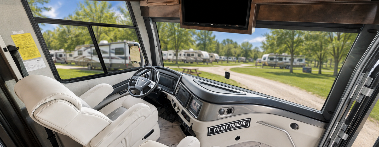 Discovery Pie Class A diesel motorhome driver cab – photo 25