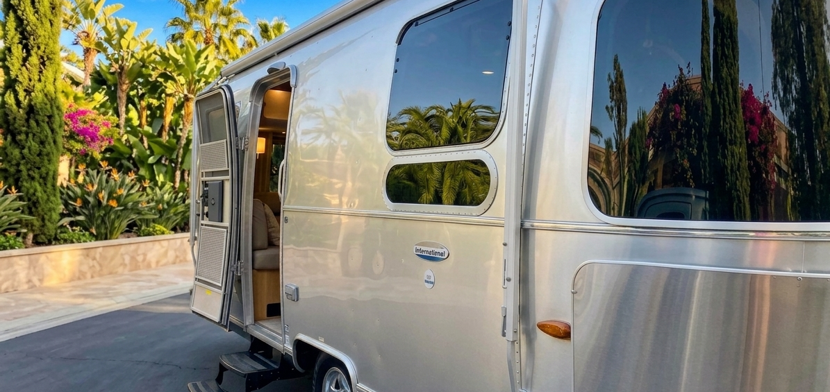 Frosted Airstream travel trailer exterior – photo 3