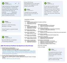 Graphic showing sample edits to online education material