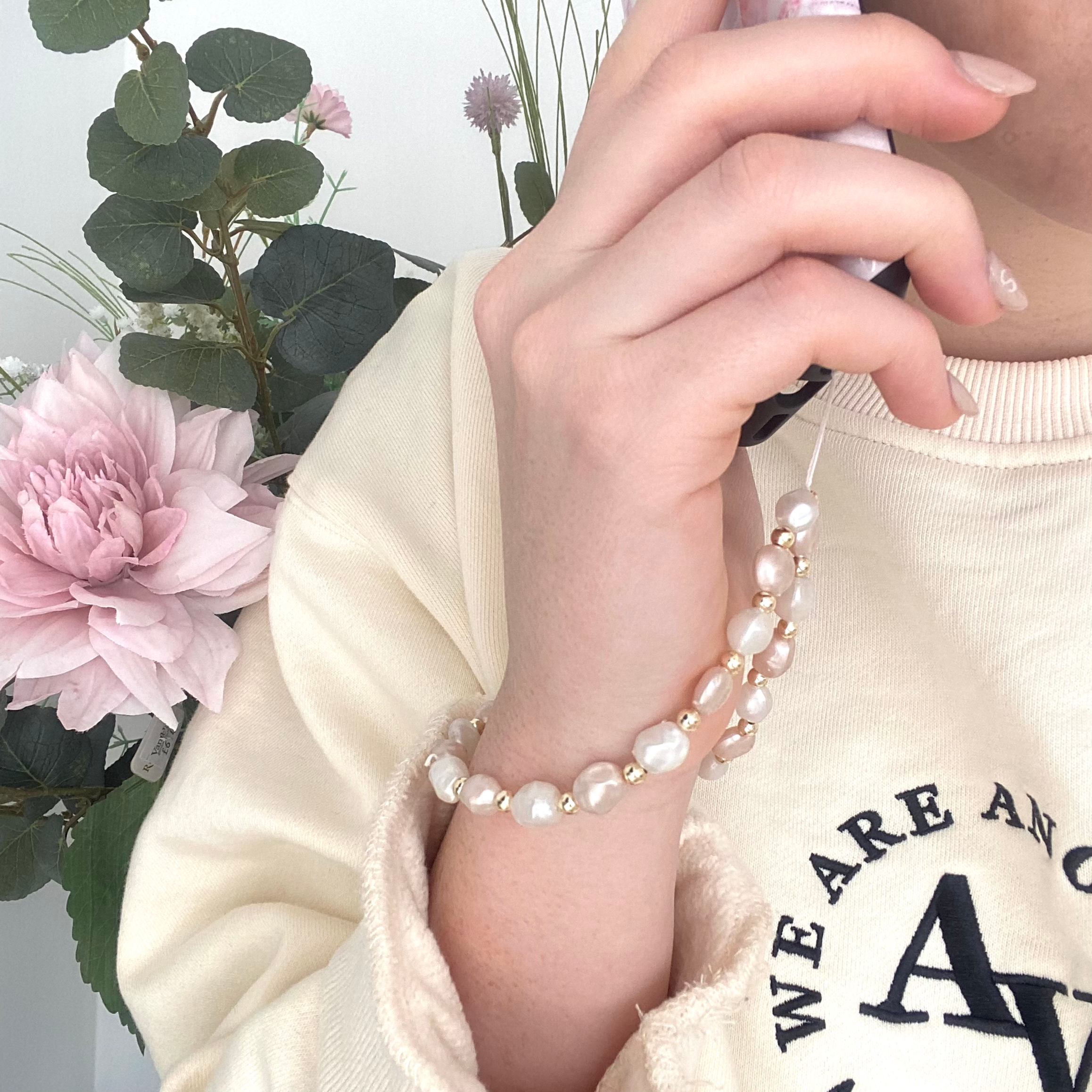 Creamy Beige Phone Strap