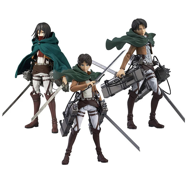 Thumbnail: Attack on Titan - figma Style Levi Ackerman 14cm Anime Action