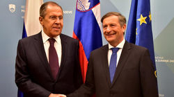 Karl Erjavec in Sergej Lavrov na srečanju