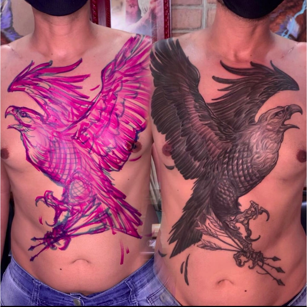 Projeto em freehand realizado pelo artista Rafike