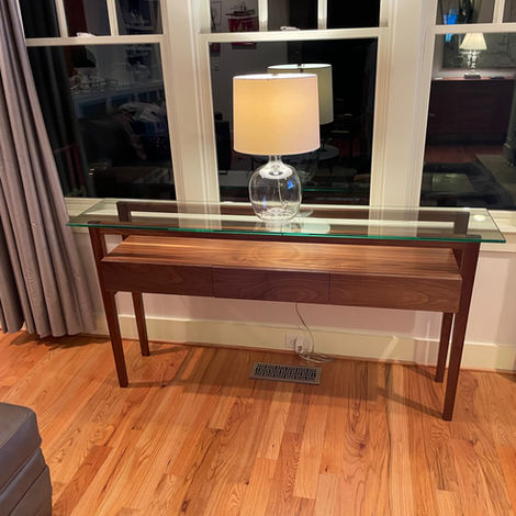 The Laurent console table in walnut