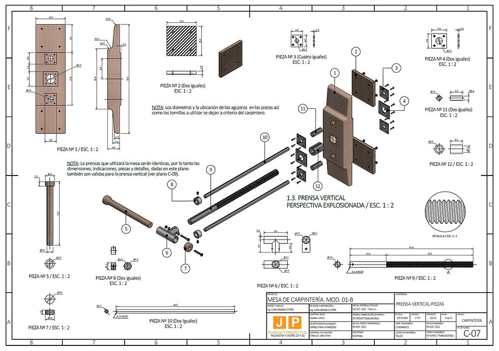 Miniatura: Workbench / Mesa de Carpintería. Mod. 01-B