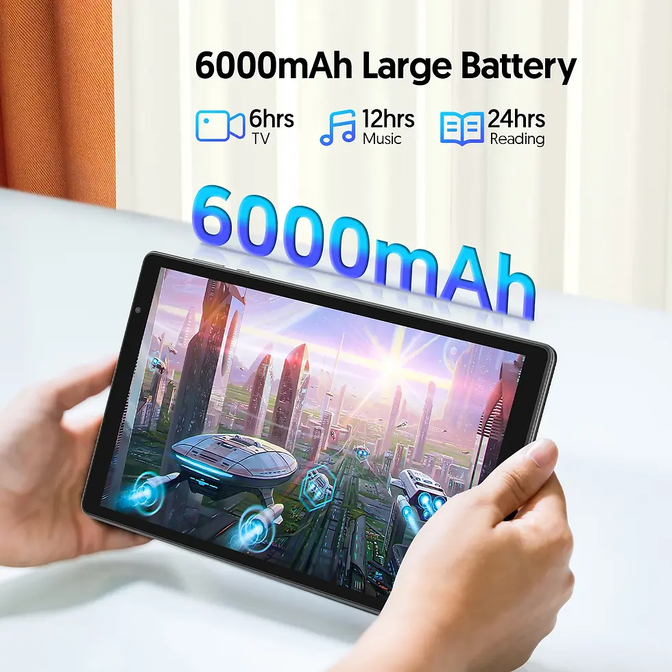 Thumbnail: 10-Inch Tablet, Android 14, Quad-Core Processor, 4GB RAM (2GB+2GB Expandable),