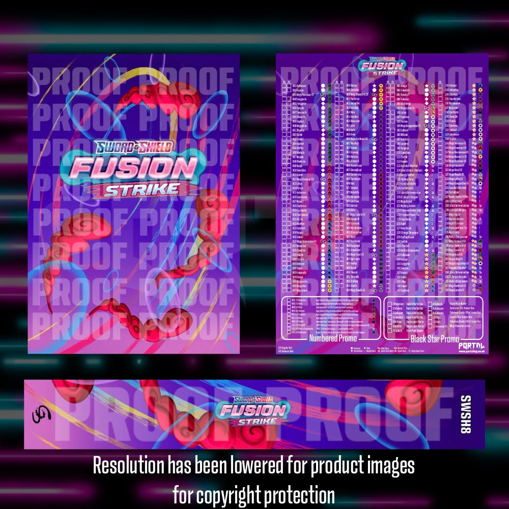 Pokemon - Fusion Strike - Master Set Checklist - Vinyl Sticker Kit