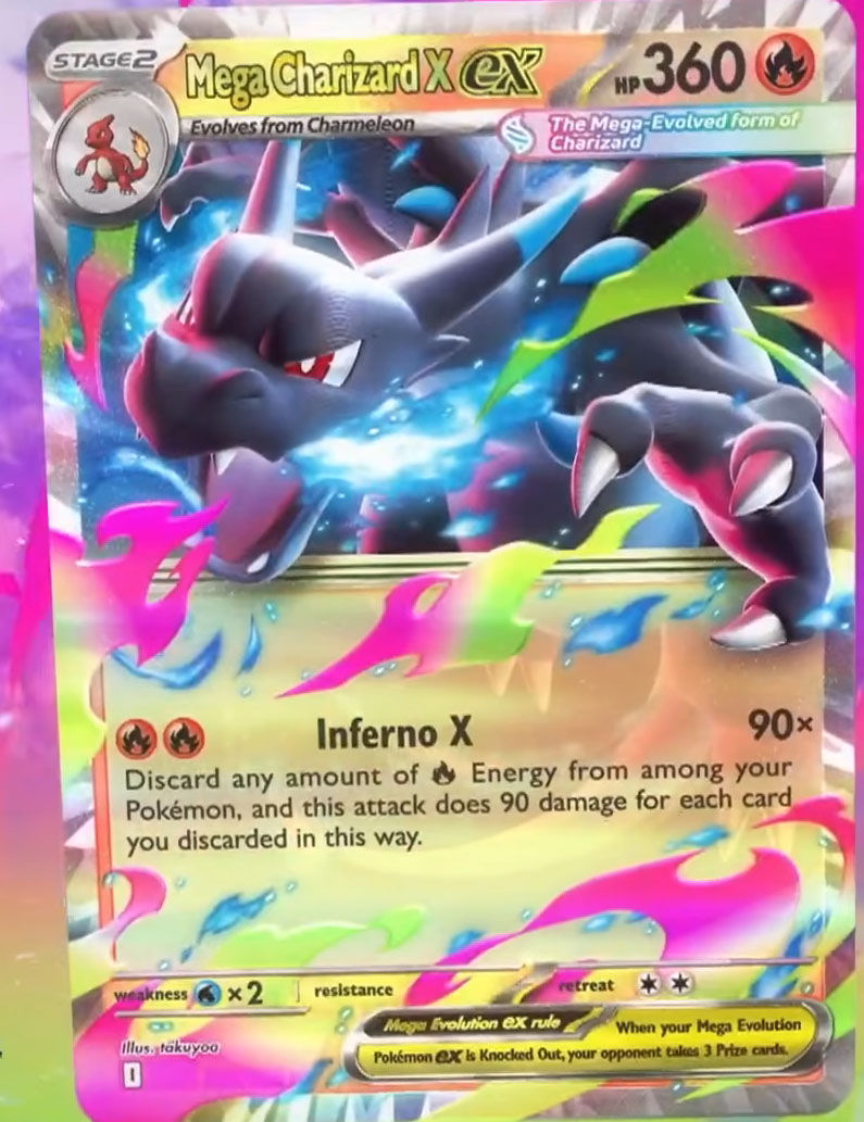 Mega Charizard ex and Mega Attack Rare Cards