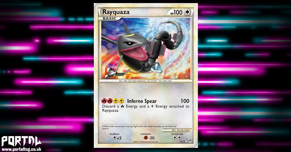 Shiny Rayquaza Pokémon Card Call of Legends