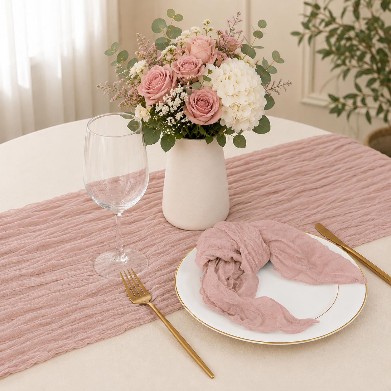 Dusty Pink Napkin Cheesecloth 