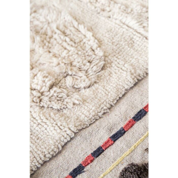 organic shapes washable wool rug