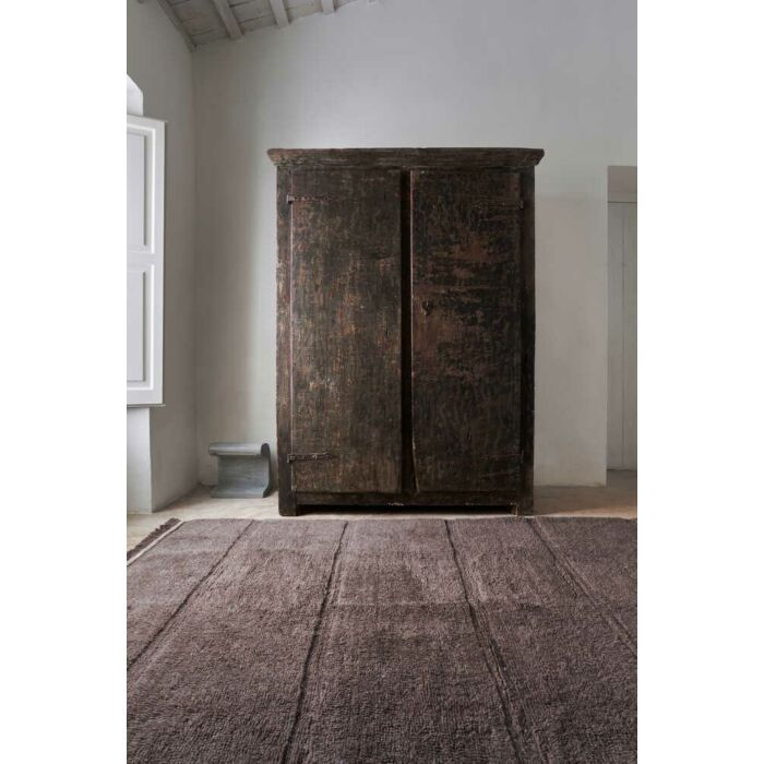 chemical free brown wool rug