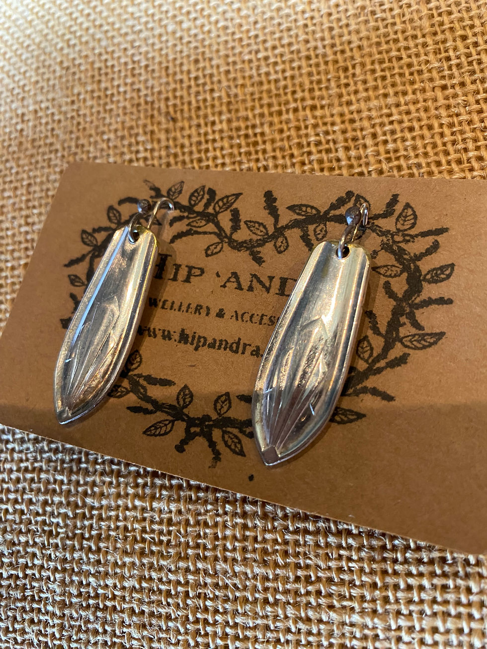 Thumbnail: Electroplated Nickel Silver Teaspoon Handle Earrings