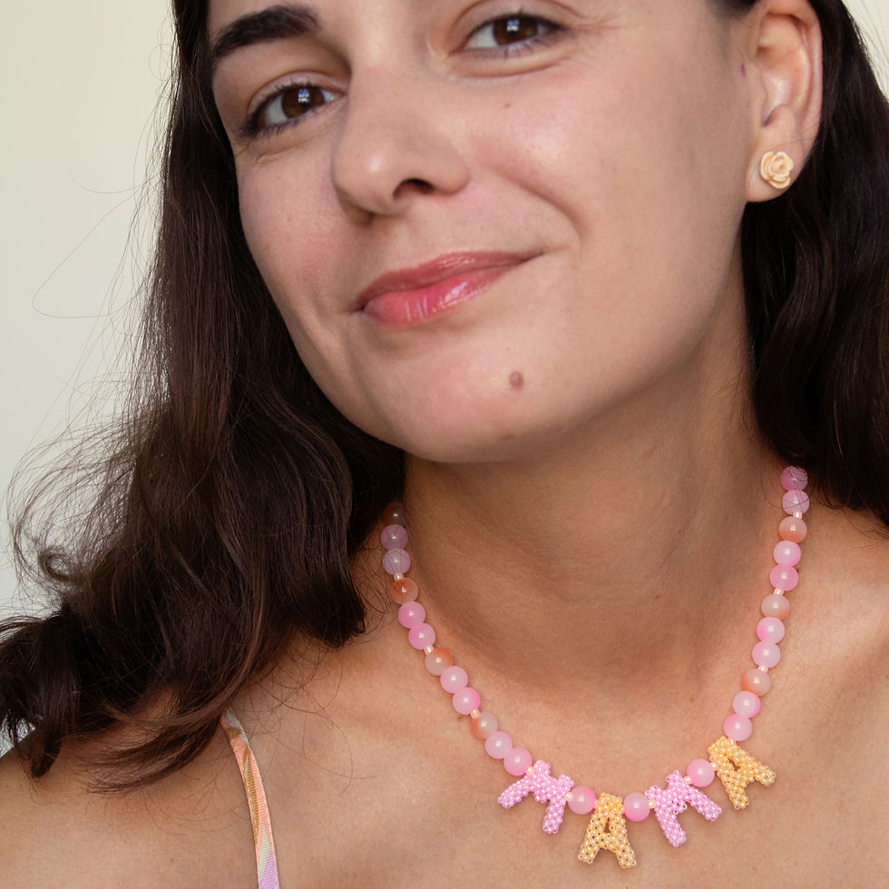 MAMA – handmade choker by My Reyzele, detail view 2
