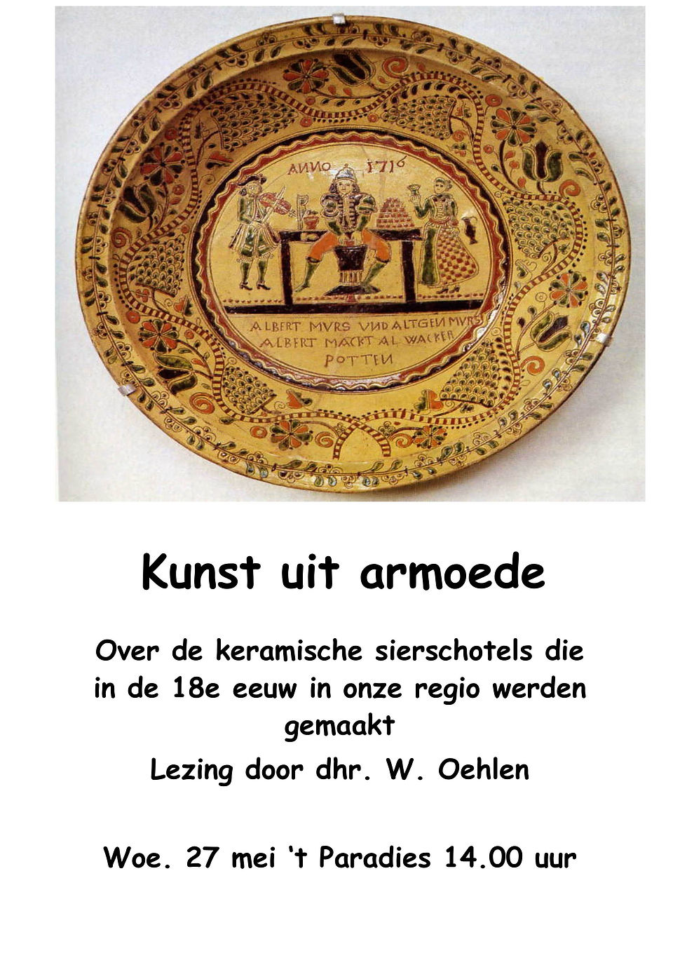 Inschrijven via 't Paradies tel. 0475 - 470047 of gewoon aan de balie 