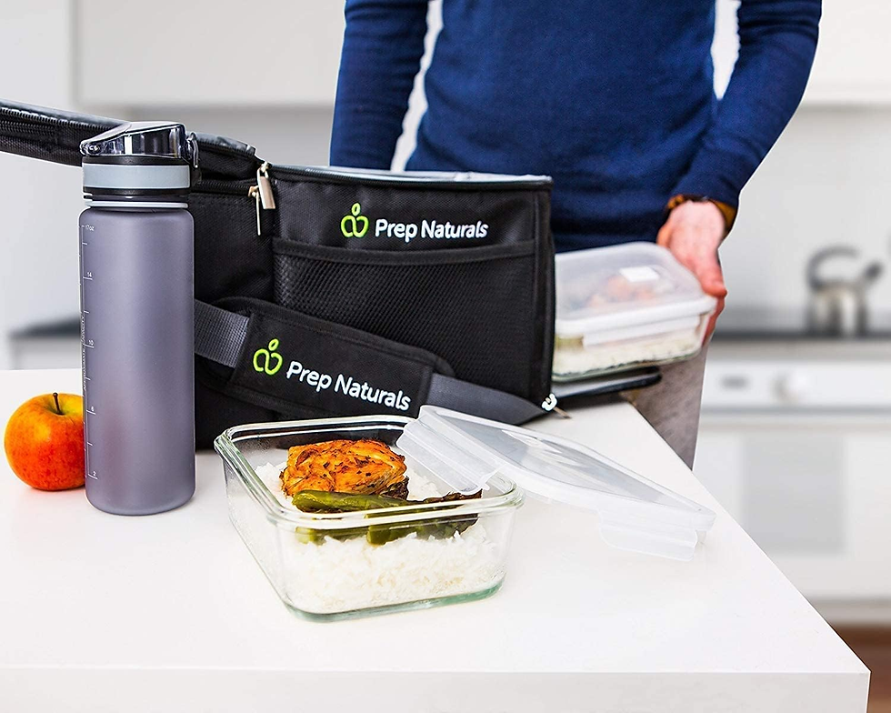Thumbnail: [5-Pack] Food Prep & Storage Glass Containers with Lids - Airtight Glass Meal Pr