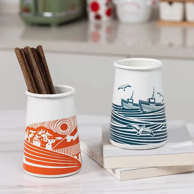 Thumbnail: Premium Enamel Water Kettle for Gas and Electric Stove, Thickened Restaurant Tea