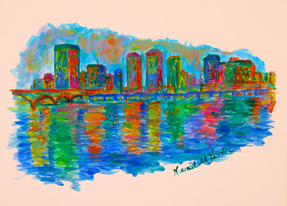 Richmond Virginia abstract colorful acrylic painting