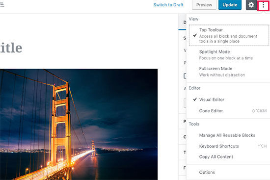 Editor instellingen