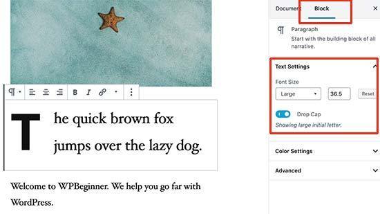 Verander lettergrootte in WordPress content editor
