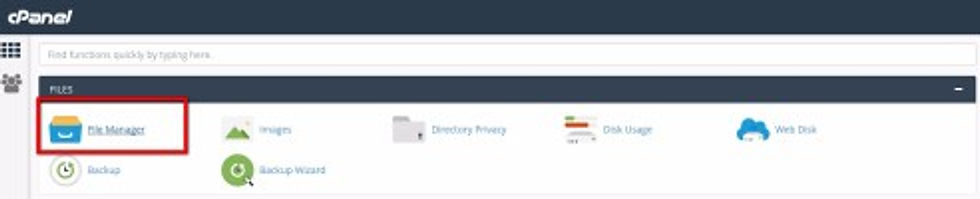 cPanel - Bestandsbeheer