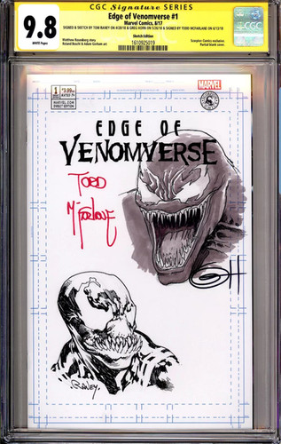 Awesome Edge of Venomverse #1 CGC SS 9.8 Double Venom Head Sketch