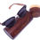 Thumbnail: Real Walnut Wood Club Style Sunglasses With Bamboo Case, Polarized