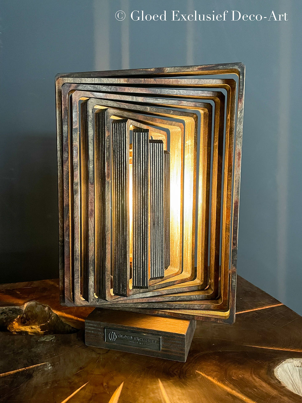Thumbnail: Lamp "Rechthoek in Rechthoek" Antiek
