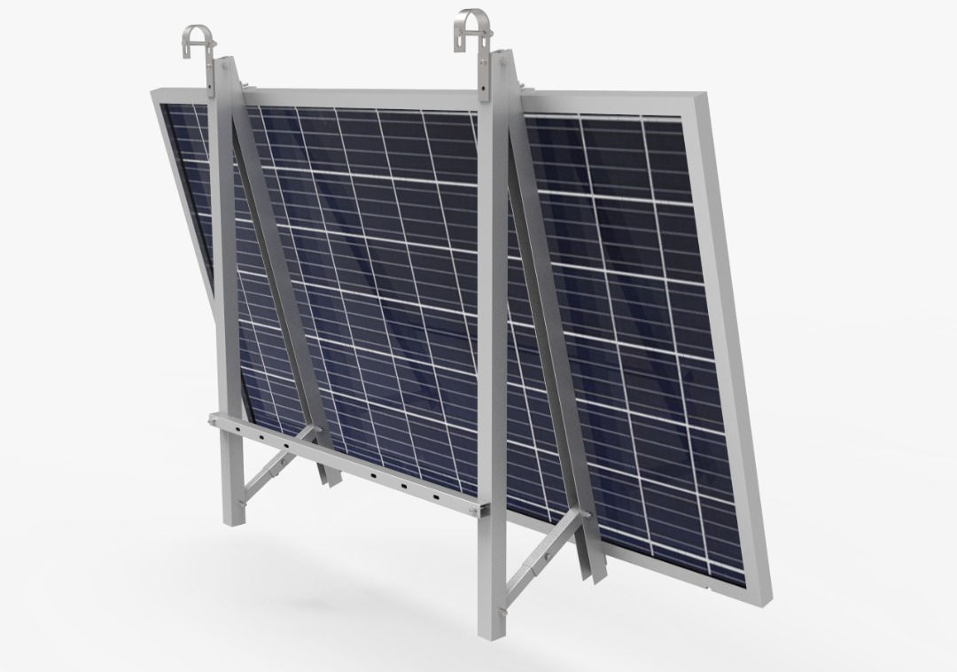 Solarmodul Befestigung und Aufständerung für Balkonkraftwerke