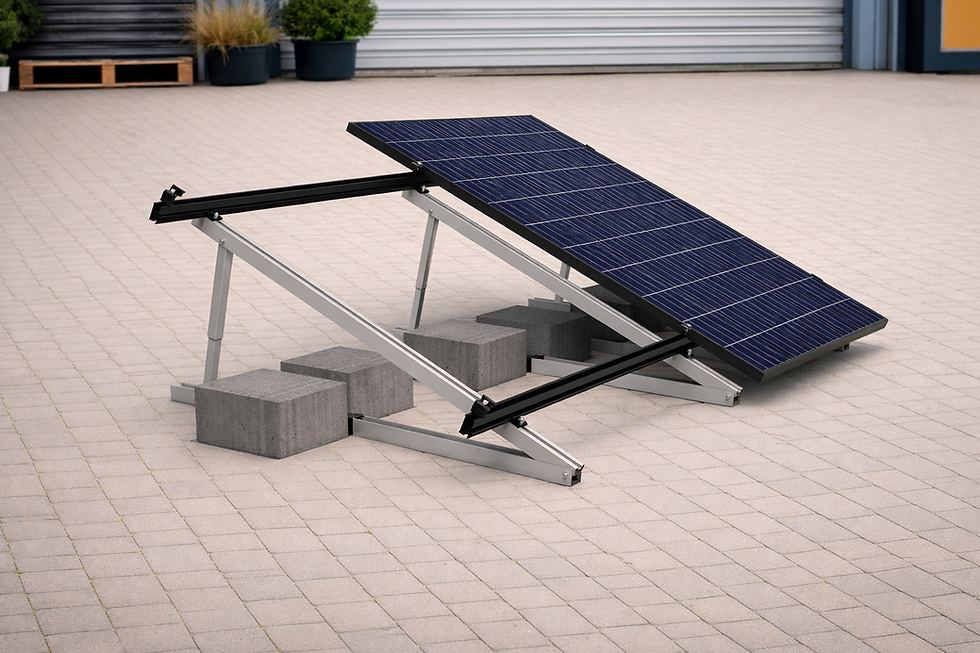 Miniaturbild: Flachdach Unterkonstruktion - 2 Module hochkannt
