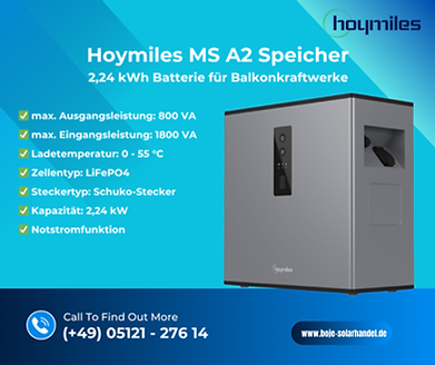 Hoymiles MS-A2 - 2,24 kWh Energiespeicher Batterie mit Notstromfunktion