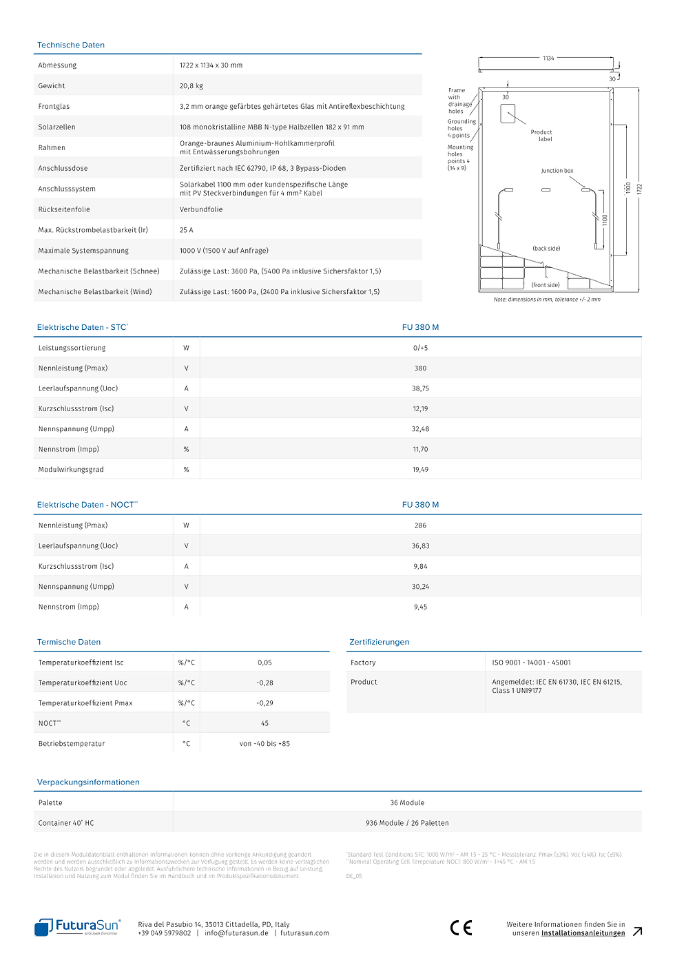 Miniaturbild: FuturaSun FU 380 M Silk Nova Orange 380 Watt - braun orange Solarmodule für denkmalgeschütze Gebäude, Sanierung
