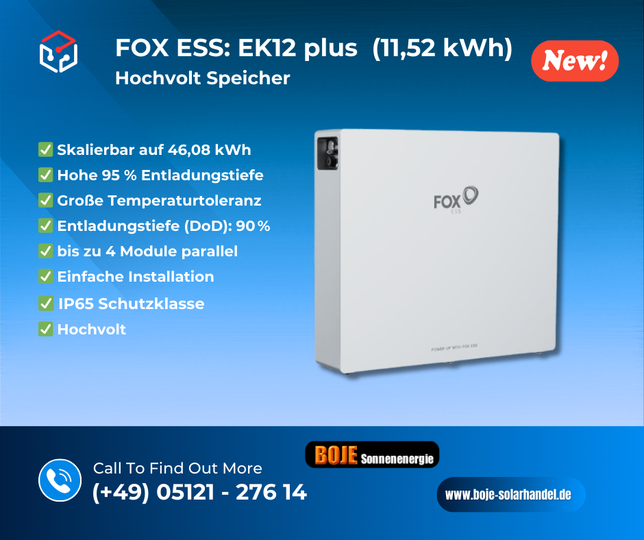 Fox ESS EK 12 plus (11,59 kWh) Hochvoltspeicherbatterie