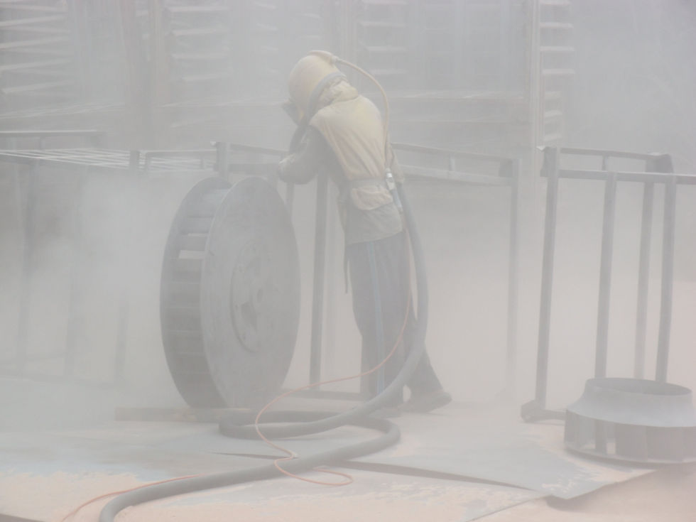 พ่นทรายอุปกรณ์เรือ