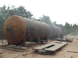 พ่นทรายถังน้ำมัน