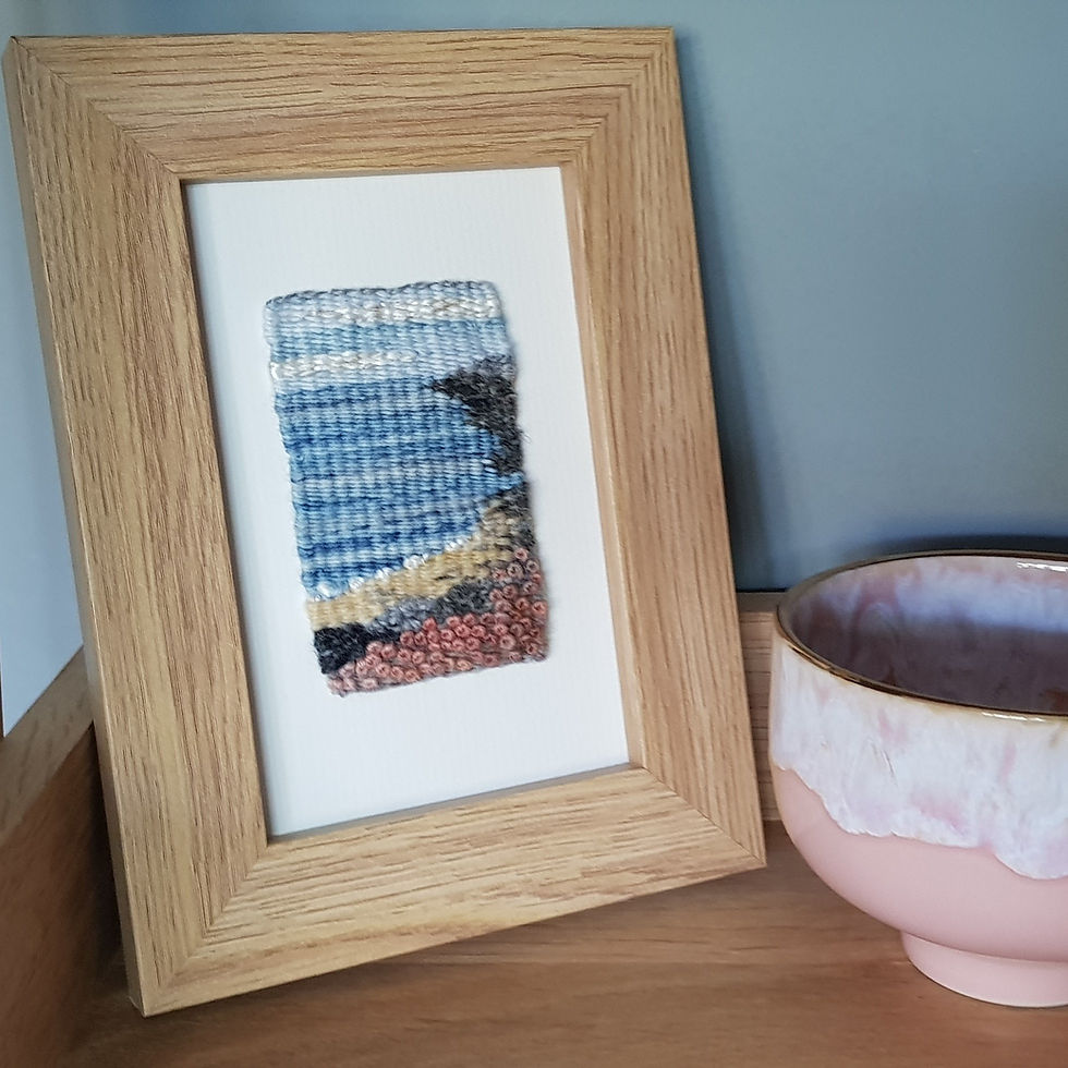 Thumbnail: Coastal path series | Campion hedgerow | 15cm x 20cm