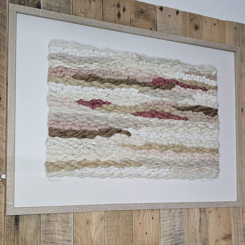 Thumbnail: Rosewood | Large framed weaving | 53cm x 73cm