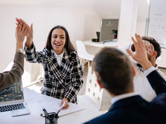 High-Five Story Swap in a Group Workshop