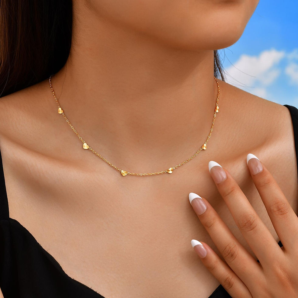 Miniaturbild: Gold Love Heart Pendant Necklace