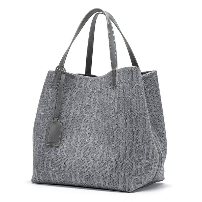 Miniatura: Large Knitted Shopper Tote in Classic Black
