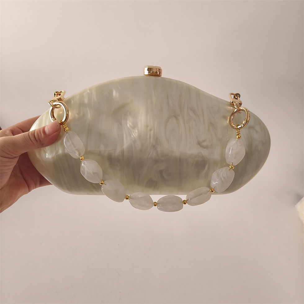 Miniatura: Clutch Perola Ivory Shell Bag