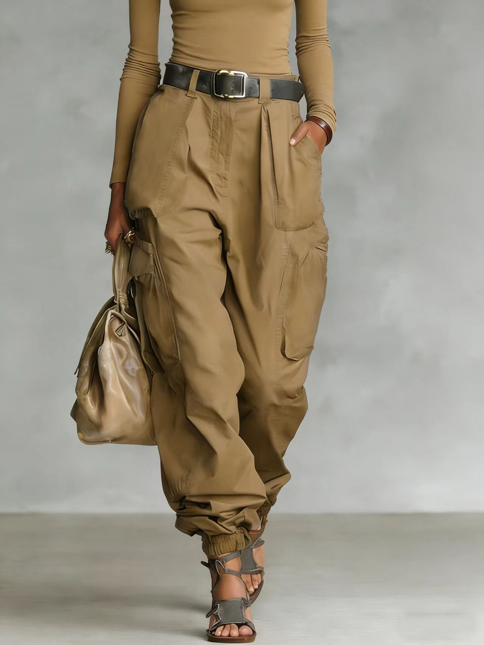 Miniatura: Vintage Multi-Pocket Utility Cargo Trousers